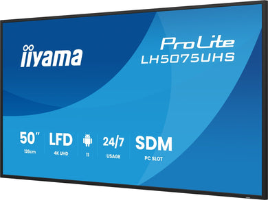 iiyama ProLite LH5075UHS-B2AG 50" 4K UHD Digital Signage Display - Compridis