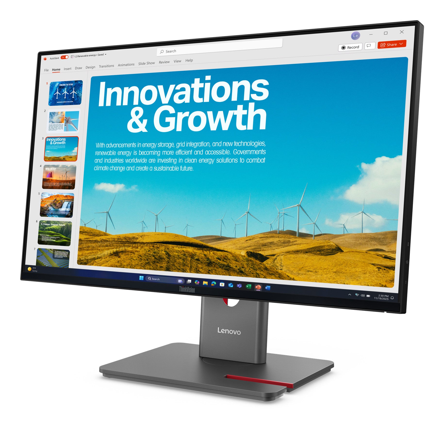 Lenovo ThinkVision P24QD-40 Monitor 64B1GAT1EU