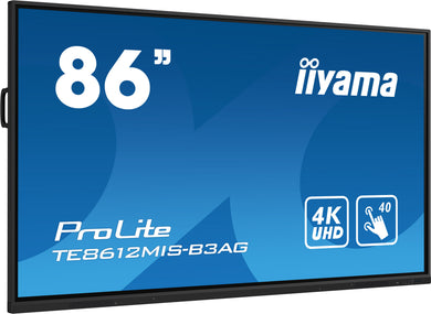 IIYAMA 85.6" 4K Ultra HD Public Display Touchscreen TE8612MIS-B3AG