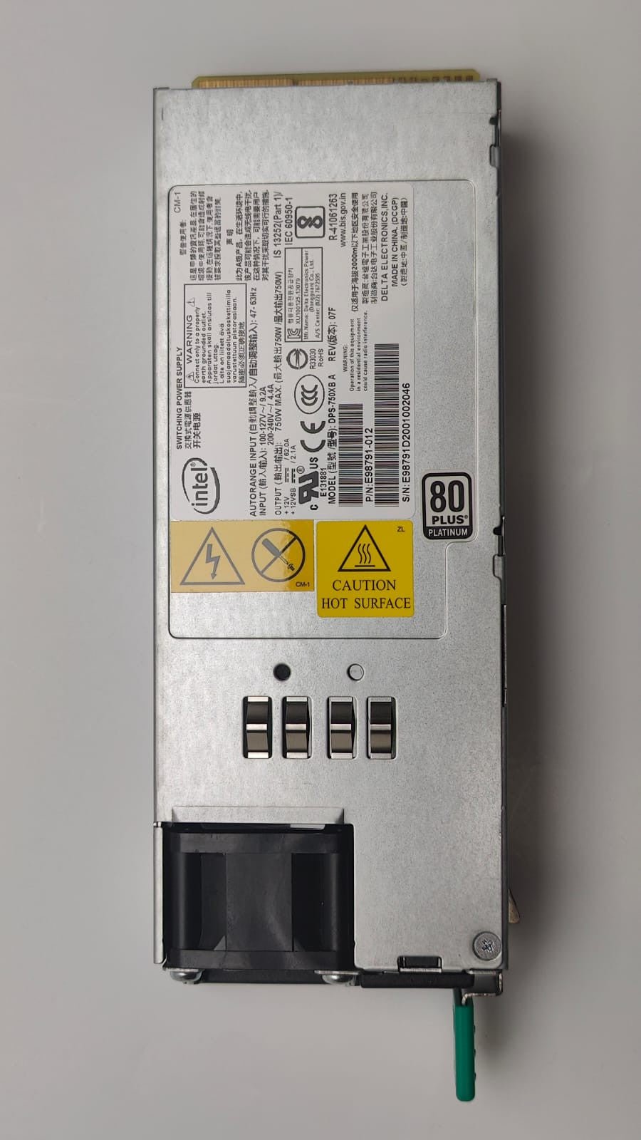 Extreme Networks 750W PWR - ondersteuning f/netwerkappl WS - PSI - 750W - 01 - Compridis