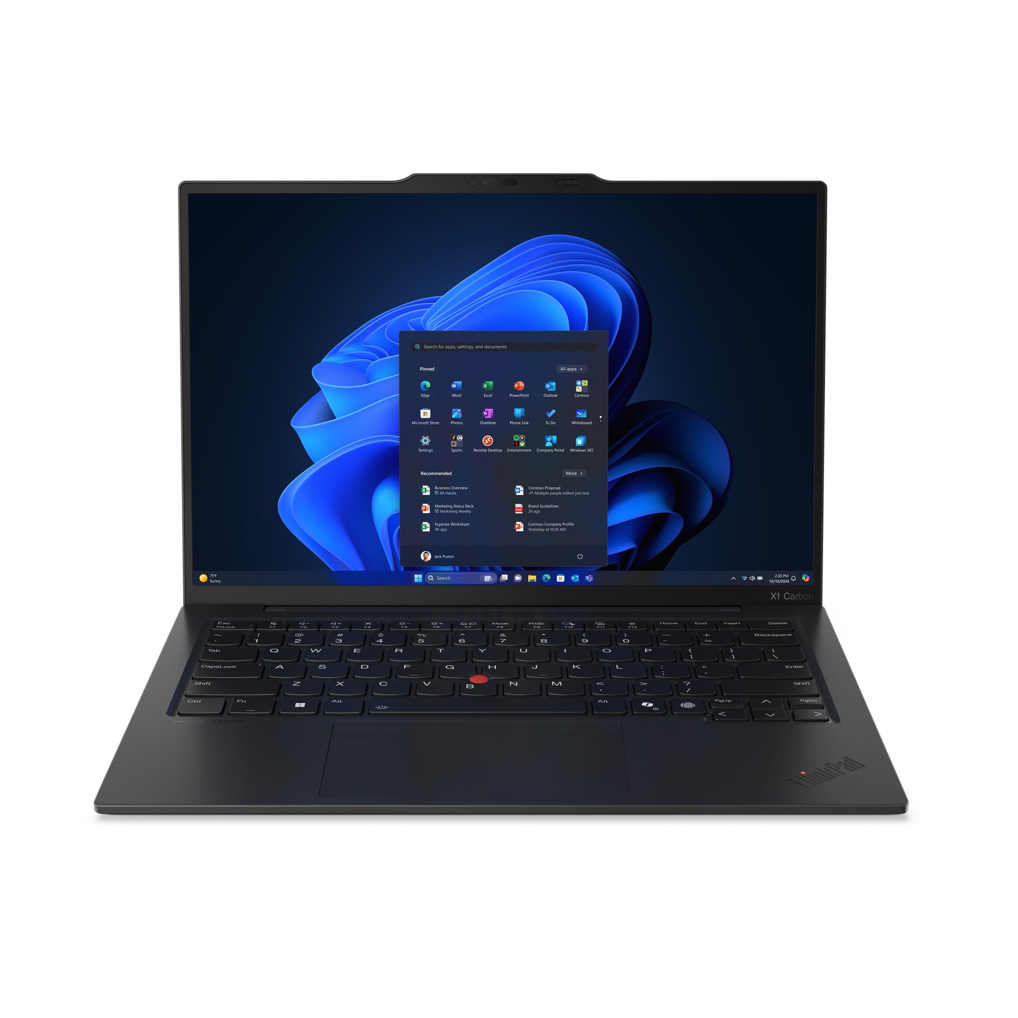 Lenovo ThinkPad X1 Carbon Gen 13 Aura Edition Copilot+ PC Intel Core Ultra 7 258V Laptop 35.6 cm (14") 2.8K 32 GB LPDDR5x-SDRAM 1 TB SSD Wi-Fi 7 (802.11be) Windows 11 Pro German Black 21NS004UGE