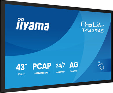 IIYAMA ProLite T4329AS-B1AG 43″ 4K PCAP Touch All-in-One – Black