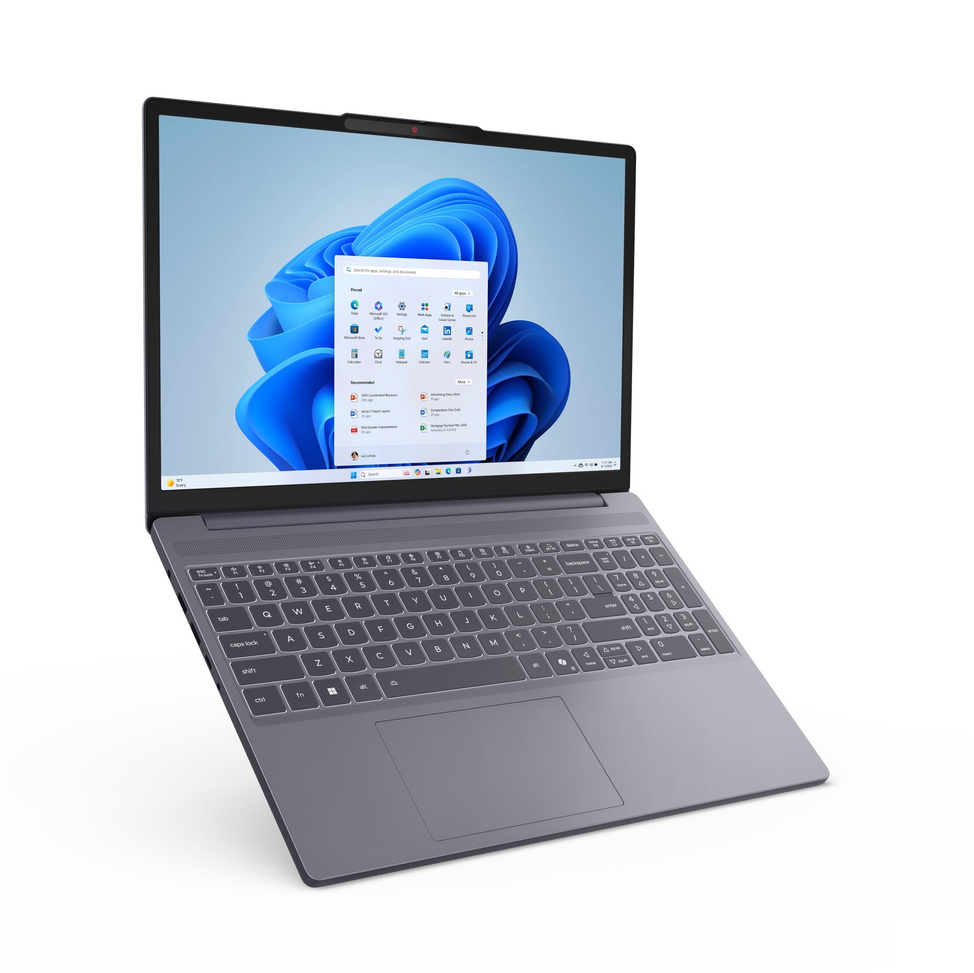 Lenovo IdeaPad Slim 3 15ARP10 AMD Ryzen™ 5 Laptop 38.9 cm (15.3") WUXGA 16 GB DDR5-SDRAM 512 GB SSD Wi-Fi 7 (802.11be) Windows 11 Home German Grey 83K7000SGE