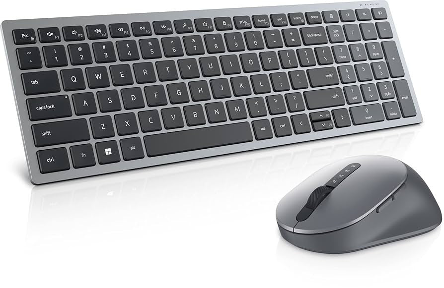 DELL Multi-Device Wireless Keyboard KM7120W-GY-SWI