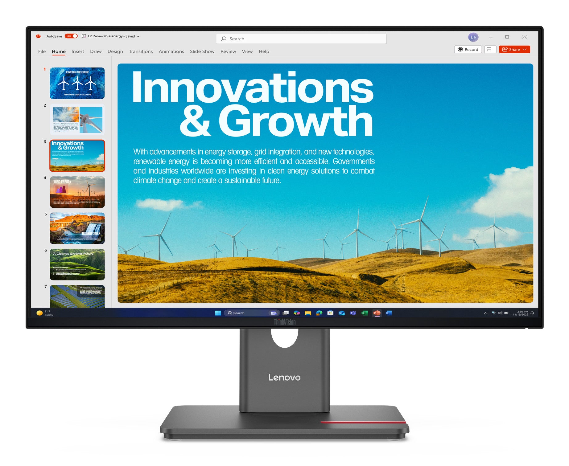 Lenovo ThinkVision P24QD-40 Monitor 64B1GAT1EU