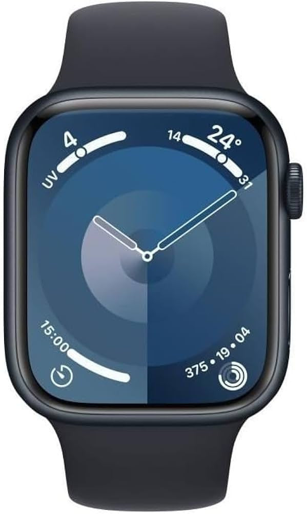 Apple Watch Series 9 45 mm Digital 396 x 484 pixels Touchscreen Black Wi-Fi GPS (satellite) MR9A3QF/A