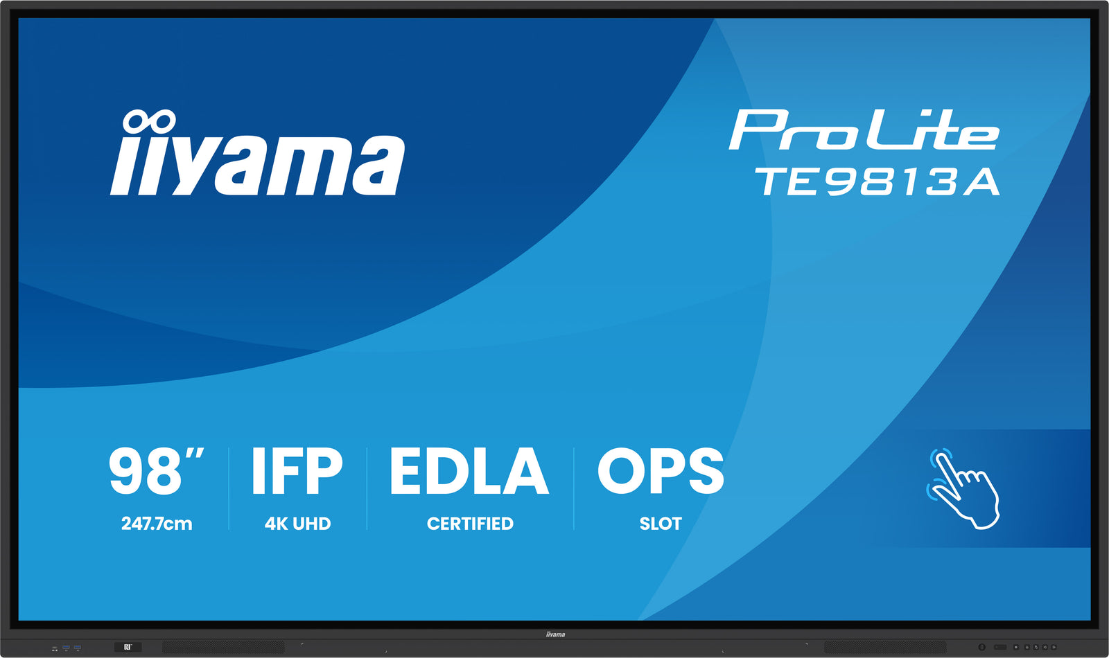 IIYAMA 98" IPS 4K 16:9 Google edla cert ifp TE9813A-B2AG