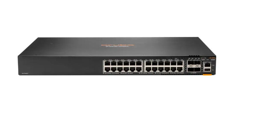HPE Aruba Networking Aruba 6200F 24G 4SFP+ Managed L3 Gigabit Ethernet (10/100/1000) 1U Black JL724A#ABB