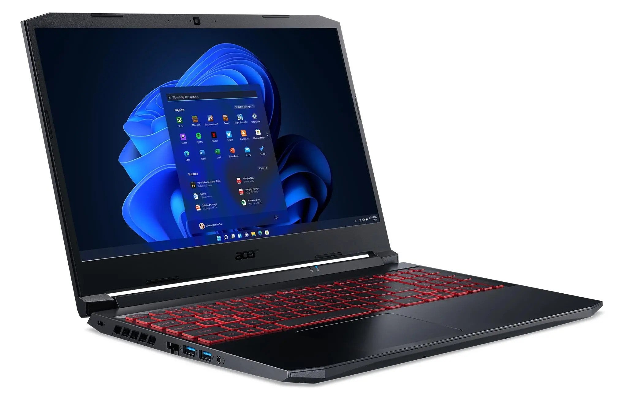 Acer Nitro 5 AN515-57-793D Intel® Core™ i7 i7-11800H Laptop 39.6 cm (15.6") Full HD 16 GB DDR4-SDRAM 512 GB SSD NVIDIA GeForce RTX 3050 Ti Wi-Fi 6 (802.11ax) Windows 11 Home German Black NH.QESEV.006