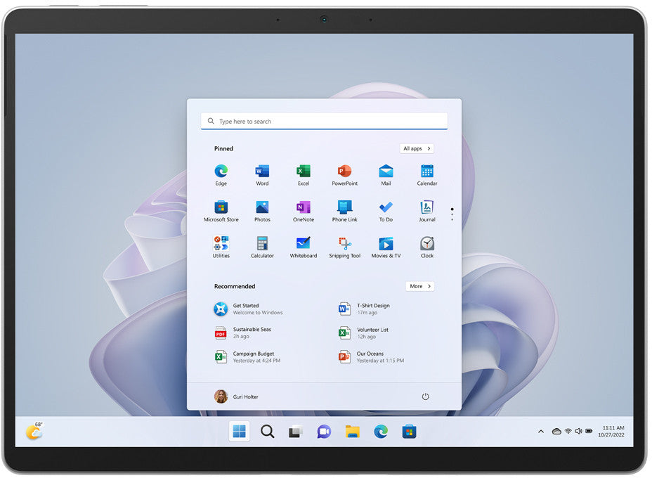 Microsoft Surface Pro 9 Intel® Core™ i5 256 GB 33 cm (13") 16 GB Wi-Fi 6E (802.11ax) Windows 11 Pro Platinum QIA-00003