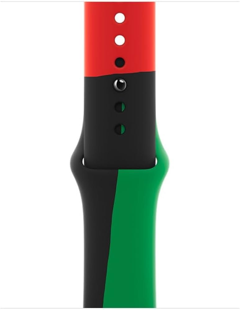 Apple MUQ53ZM/A slimme draagbare accessoire Band Zwart, Groen, Rood Fluorelastomeer MUQ53ZM/A - Compridis