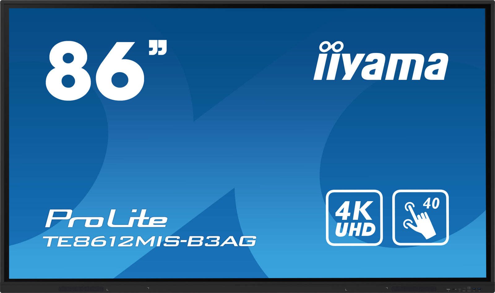 IIYAMA 85.6" 4K Ultra HD Public Display Touchscreen TE8612MIS-B3AG