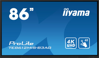 IIYAMA 85.6" 4K Ultra HD Public Display Touchscreen TE8612MIS-B3AG