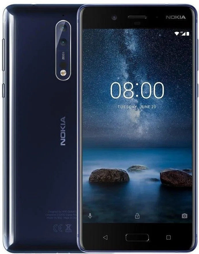 Nokia 8 13.5 cm (5.3") Single SIM Android 7.1.1 4G USB Type-C 6 GB 128 GB 3090 mAh Blue 11NB1L01A30