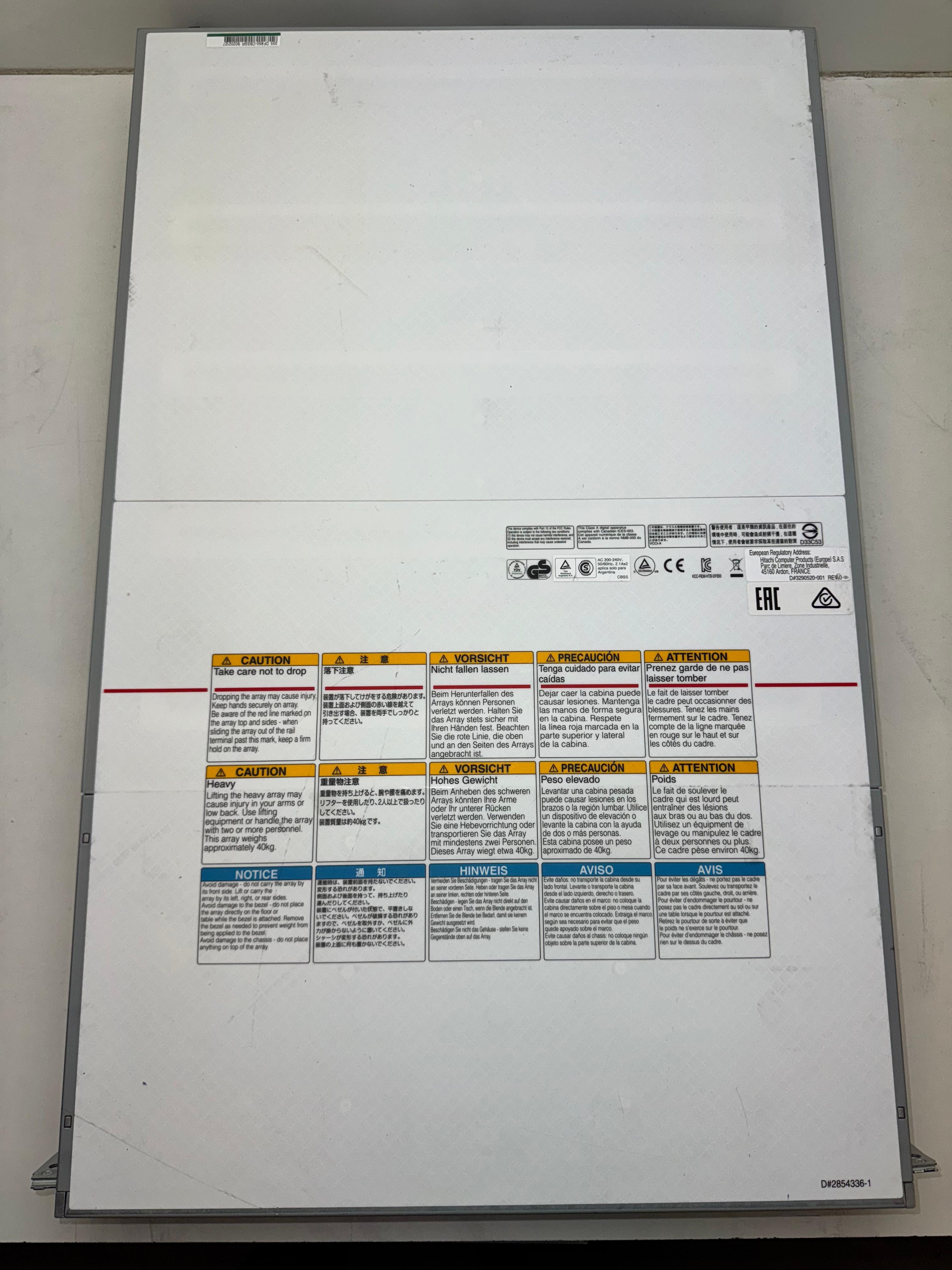 HITACHI HDD Storage 2X Contr 2X PSU 24X 1.2TB HD R0623-F0001-01