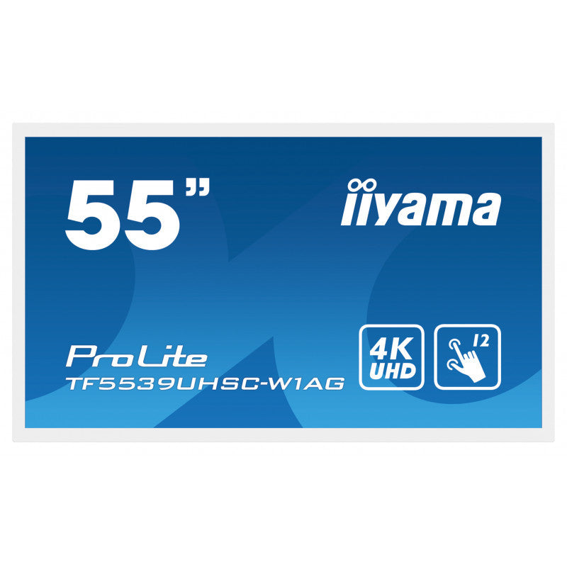 IIYAMA 55" pcap white Anti-glare Bezel Free 15 TF5539UHSC-W1AG