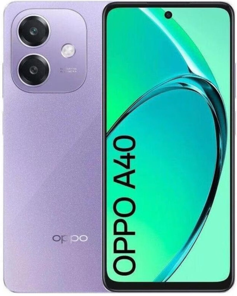 OPPO A40 16.9 cm (6.67") Dual SIM Android 14 4G USB Type-C 4 GB 128 GB 5100 mAh Purple 110010347457