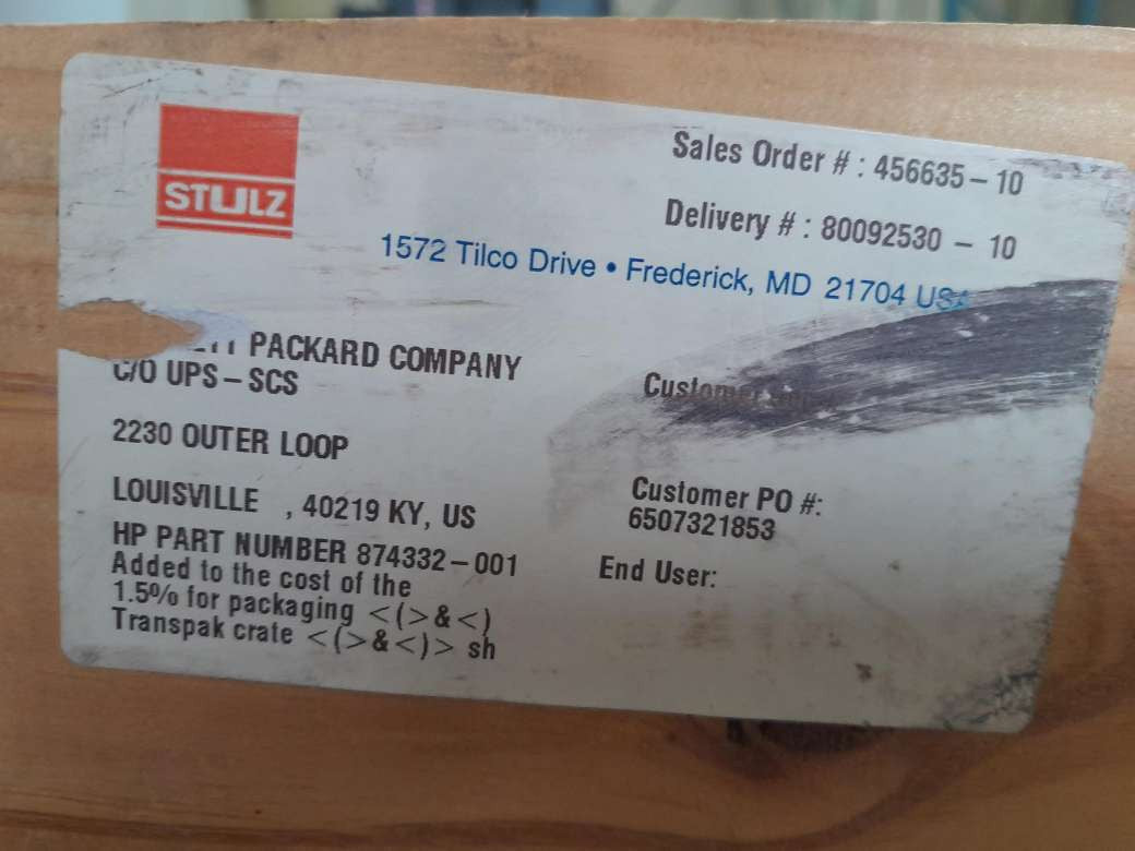 HP Centrifugal Bronz 193050 189688 Scot Pump + motor 36G687S040G1 874332-001