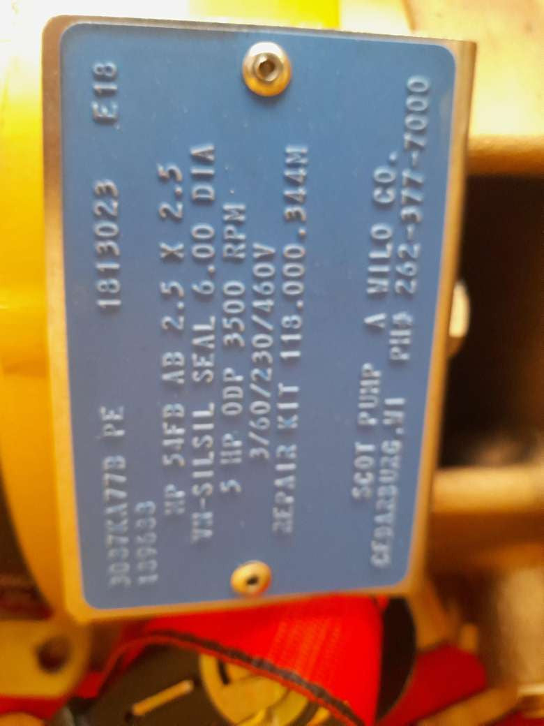 HP Centrifugal Bronz 193050 189688 Scot Pump + motor 36G687S040G1 874332-001