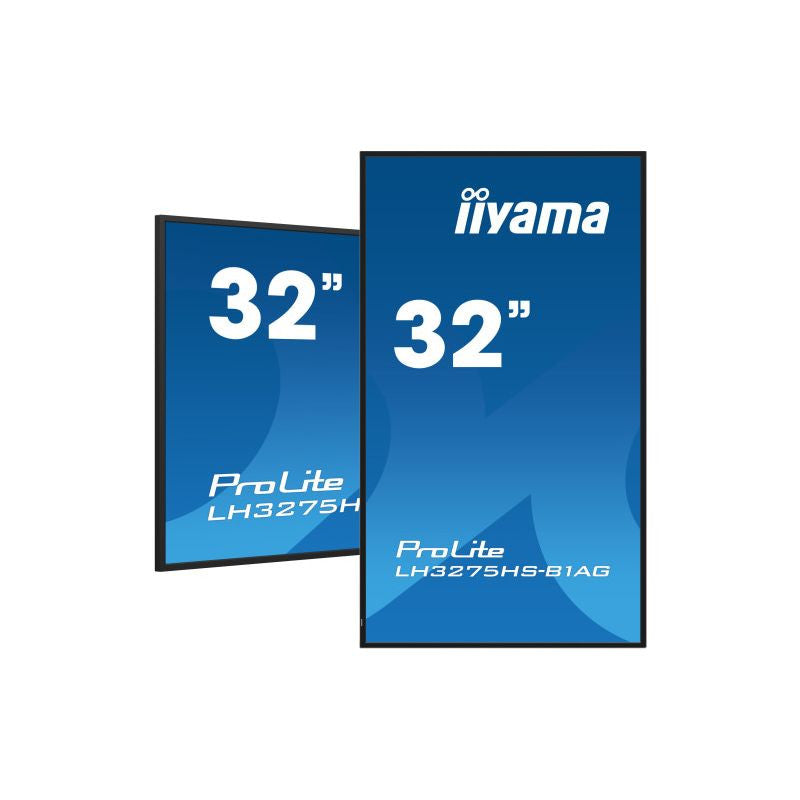 iiyama LH3275HS-B1AG Signage Display Digital signage flat panel 80 cm (31.5") LCD Wi-Fi 500 cd/m² Full HD Black Built-in processor Android 11 24/7 LH3275HS-B1AG