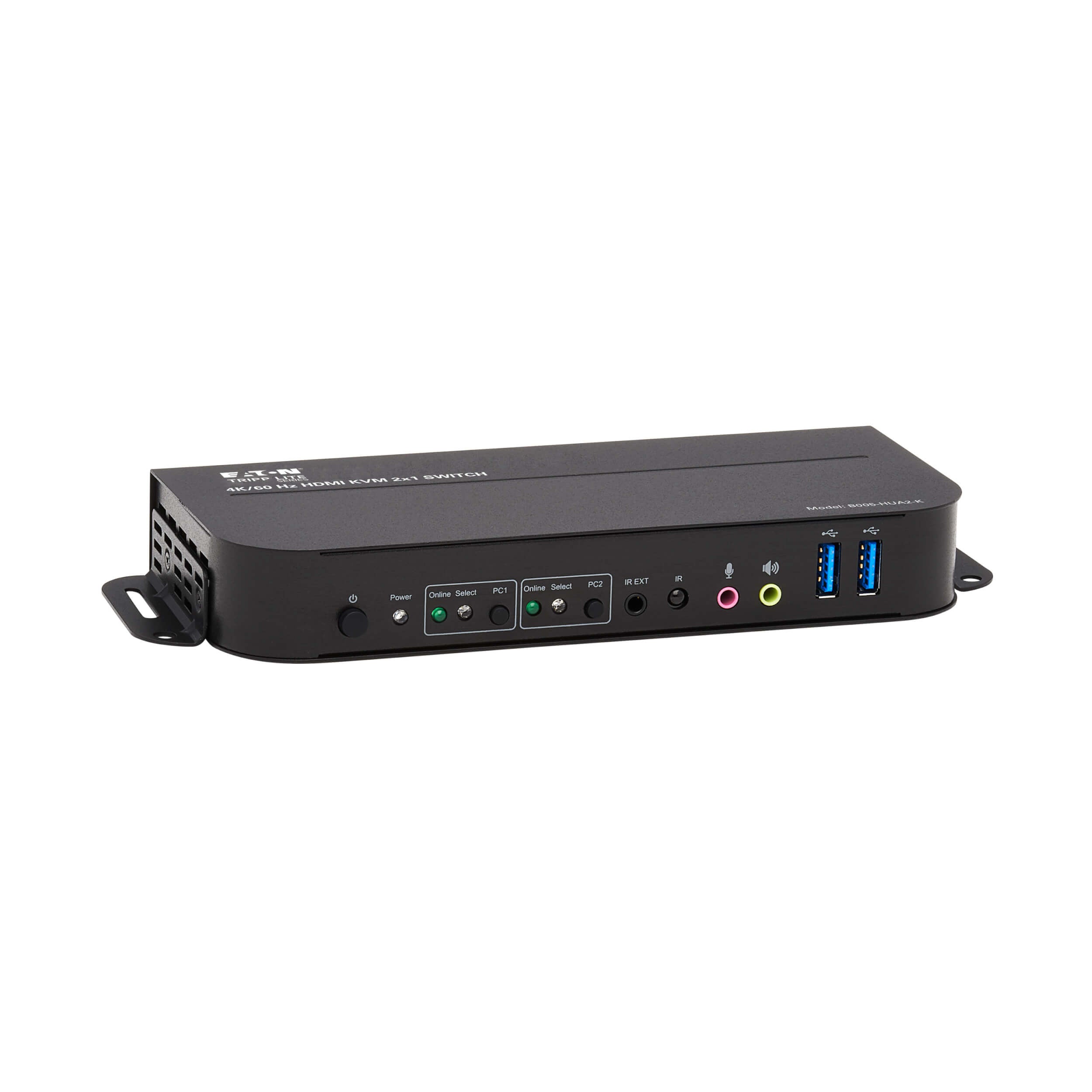 Tripp Lite B005-HUA2-K 2-Port HDMI/USB KVM Switch - 4K 60 Hz, HDR, HDCP 2.2, IR, USB Sharing, USB 3.0 Cables B005-HUA2-K