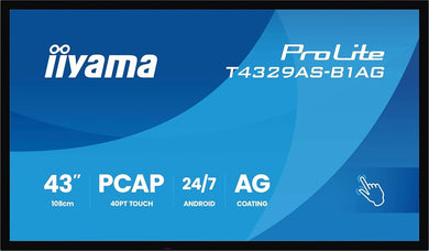 IIYAMA ProLite T4329AS-B1AG 43″ 4K PCAP Touch All-in-One – Black