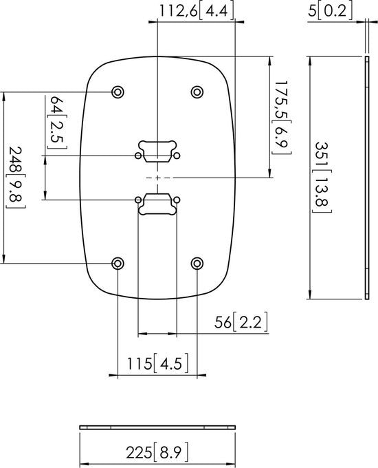 VOGEL'S PFF 7060 Vloermontageplaat zwart 7327060 - Compridis