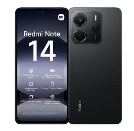 XIAOMI Redmi NOTE14(128GB 6GBRAM) Midnight Black MZB0J01EU