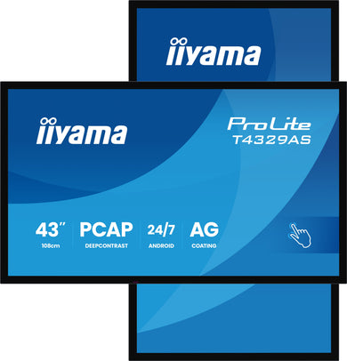 IIYAMA ProLite T4329AS-B1AG 43″ 4K PCAP Touch All-in-One – Black