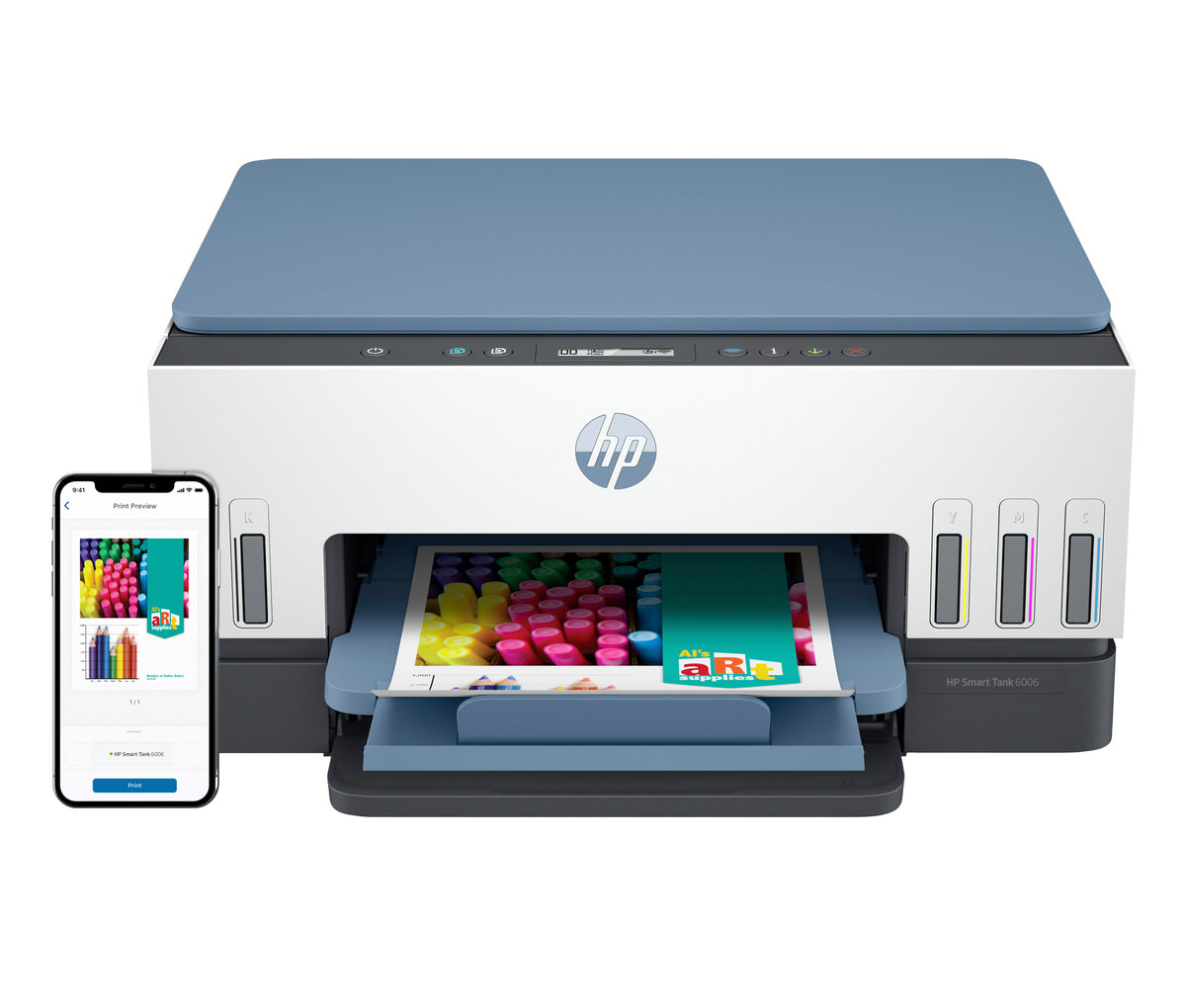 HP Smart Tank 6006 All-in-One Printer – 12 ppm Black / 7 ppm Colour – White