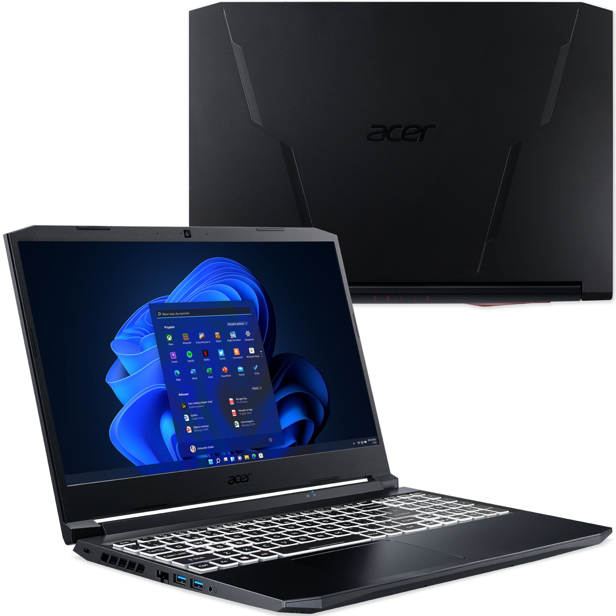Acer Nitro 5 AN515-57-793D Intel® Core™ i7 i7-11800H Laptop 39.6 cm (15.6") Full HD 16 GB DDR4-SDRAM 512 GB SSD NVIDIA GeForce RTX 3050 Ti Wi-Fi 6 (802.11ax) Windows 11 Home German Black NH.QESEV.006