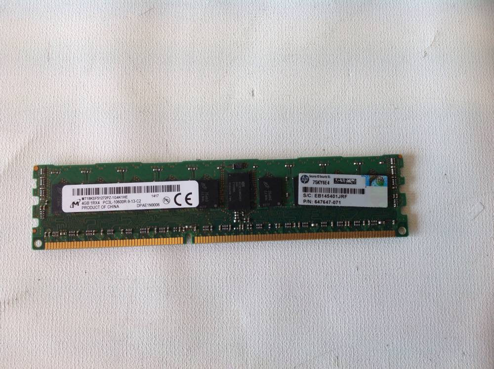 HP Geheugen ProLiant 4GB 10600R 647647 - 071 - Compridis