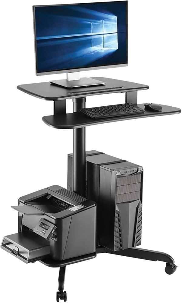 Tripp Lite Rolling Desk TV Monitor Cart Height Adjustable WWSSRDSTC