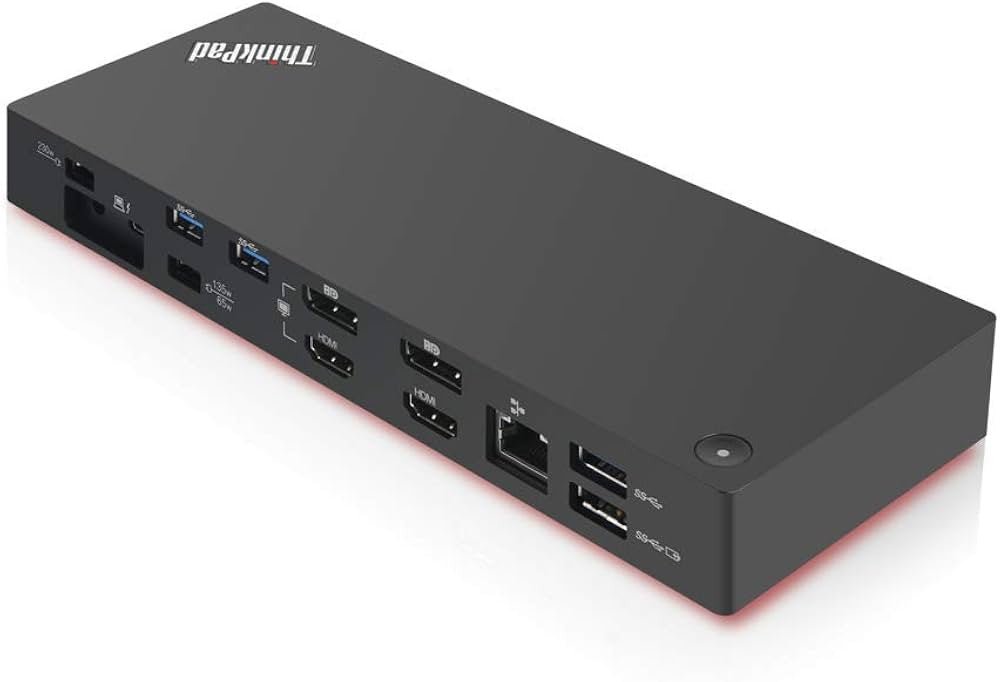 Lenovo 40AN0135EU laptop dock & poortreplicator Bedraad Thunderbolt 3 Zwart, Rood 40AN0135EU - Compridis